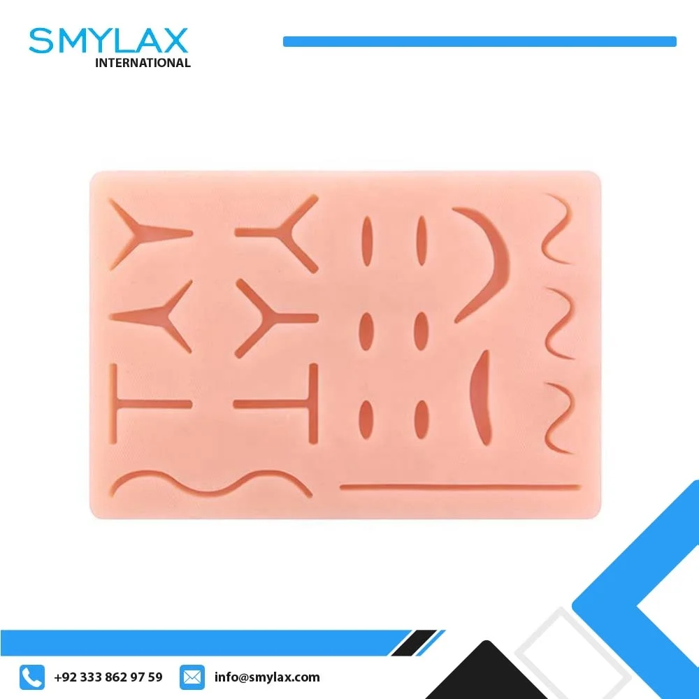 Suturing Training Pad For Doctor Nurse Student Practice Model Wound Silicone Suture Pad Human Traumatic Skin Model