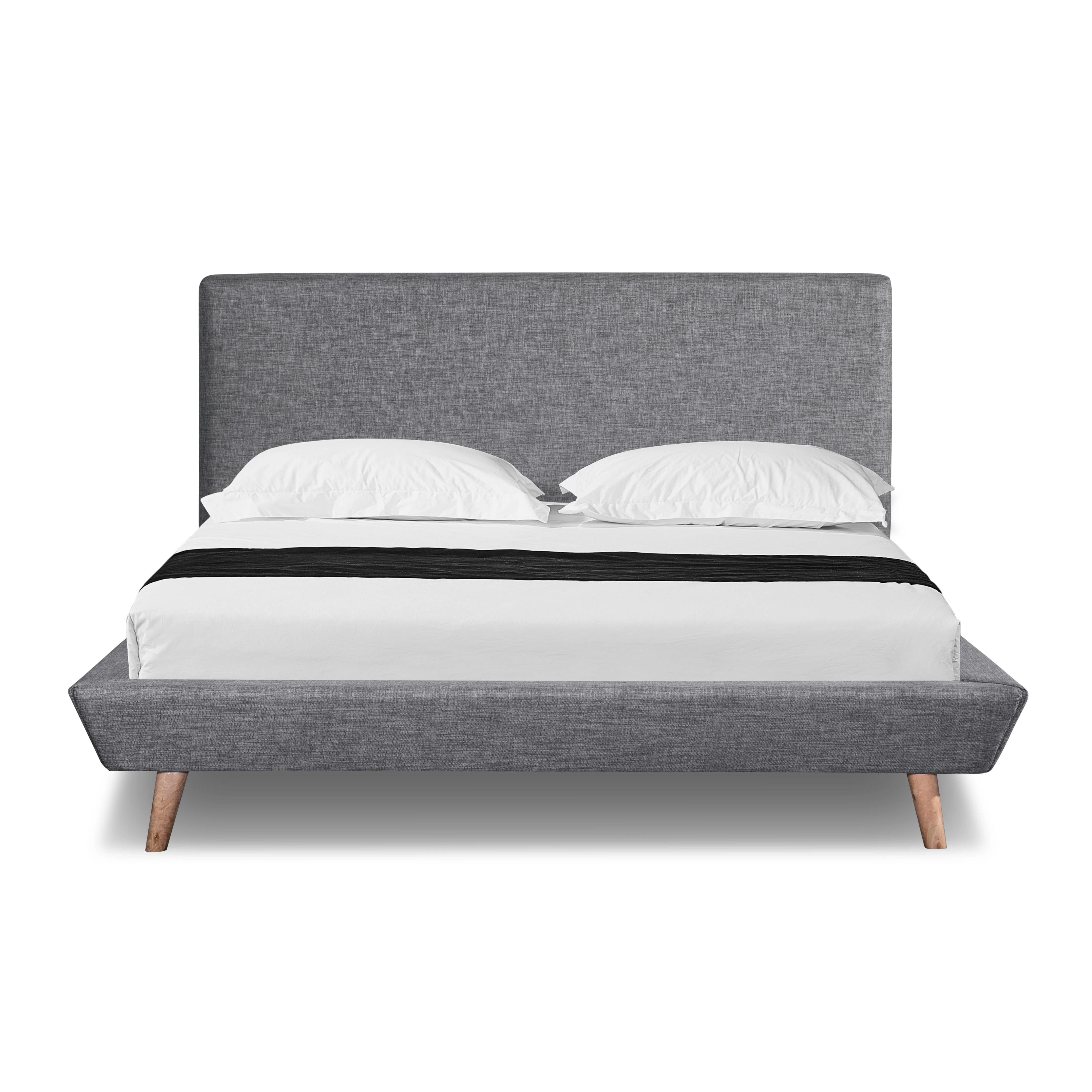 Modern Upholstered Beds Rectangular Headbaord Queen Bed Bedroom Furniture King Bed
