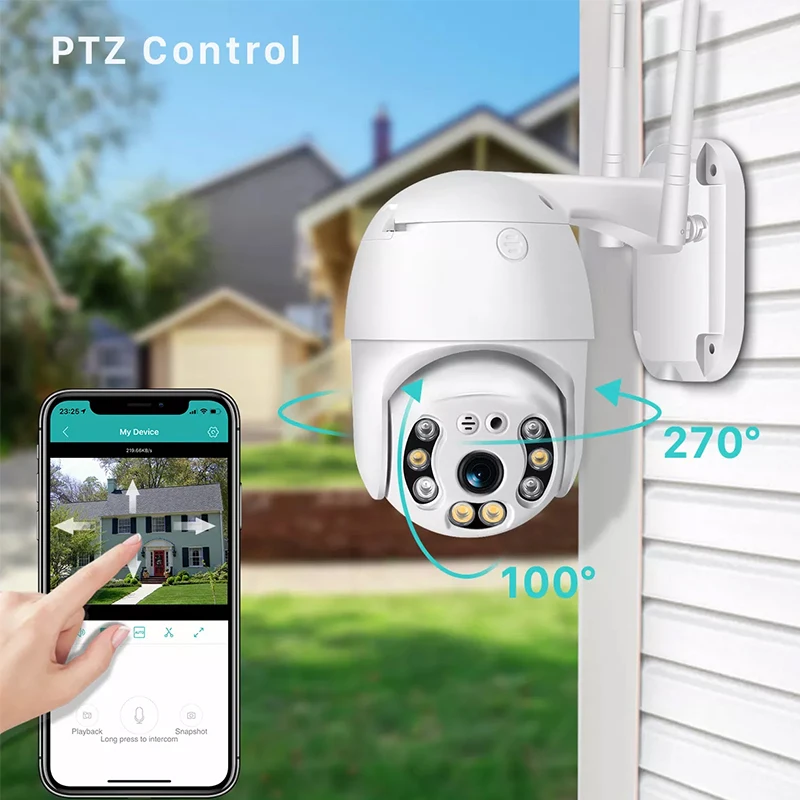 Outdoor Waterproof 4.0X Zoom 500W 1080P 2K 4K Ultra HD IP Wireless 2.4G Wifi 4G Ptz Rotation IP Surveillance Security Camera