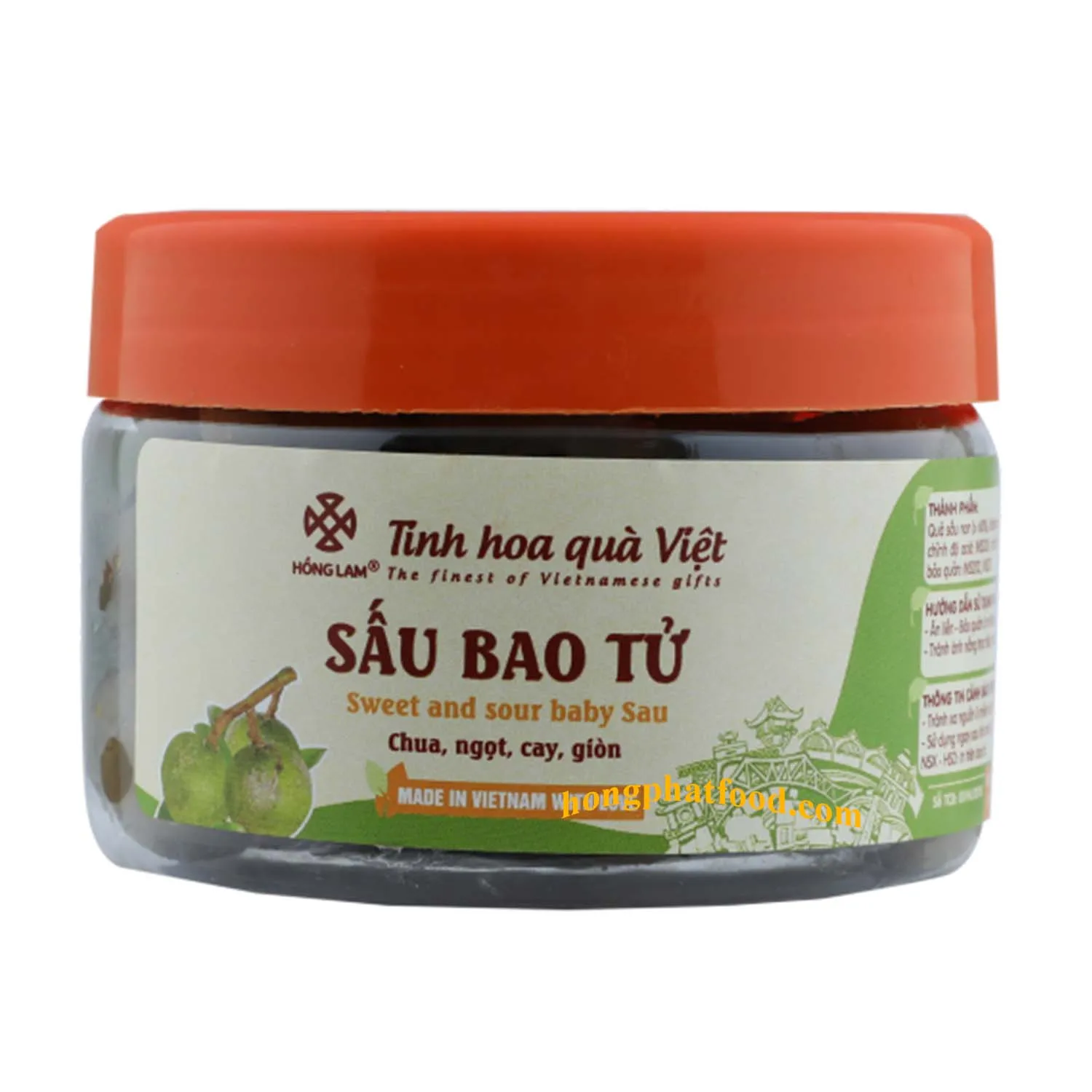 %100 Natural fruit Northern Vietnamese specialties No Additives jar Packing Dry Fruit Hong Lam sweet & sour Baby Sau 200g tasty