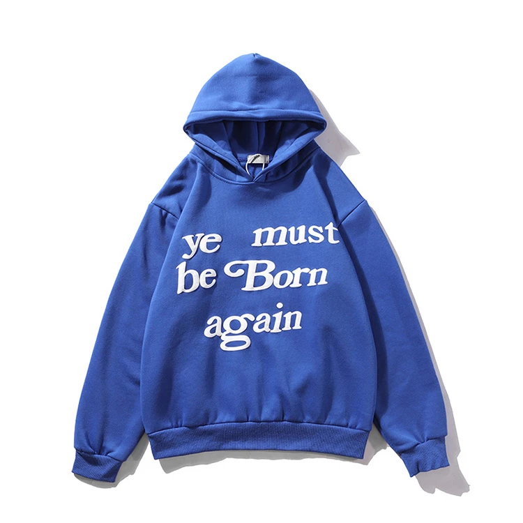 Anti-pilling Manufacturers Streetwear Heavyweight Hood Oversized Cotton Unisex Heavy 3D Foam Print Puff Printing Hoodies