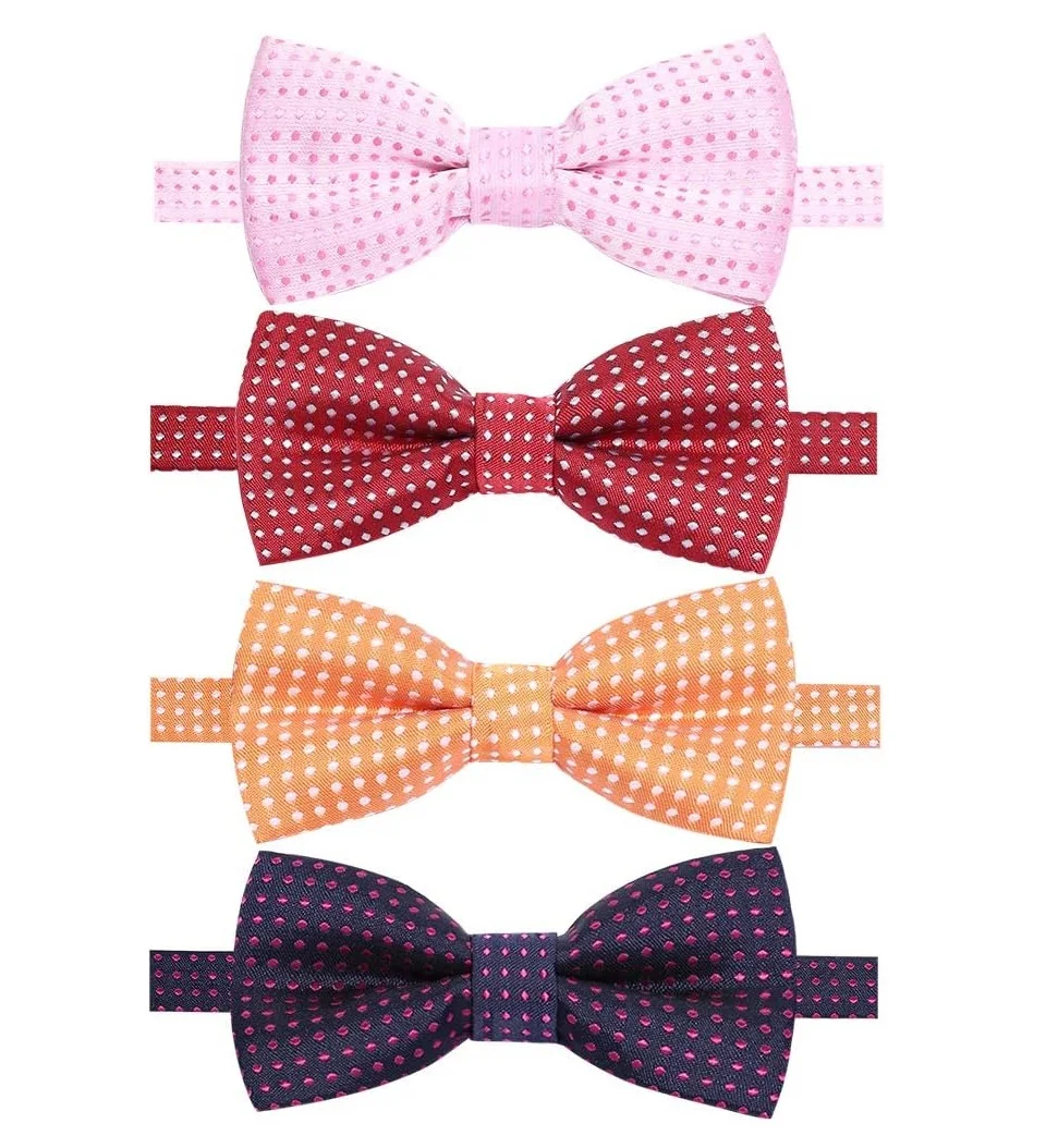 Plain Blank 100% Silk Men Bow Ties Embroidered Fashion Polyester Silk Tuxedo Suit Accessories Bow Tie for Sale