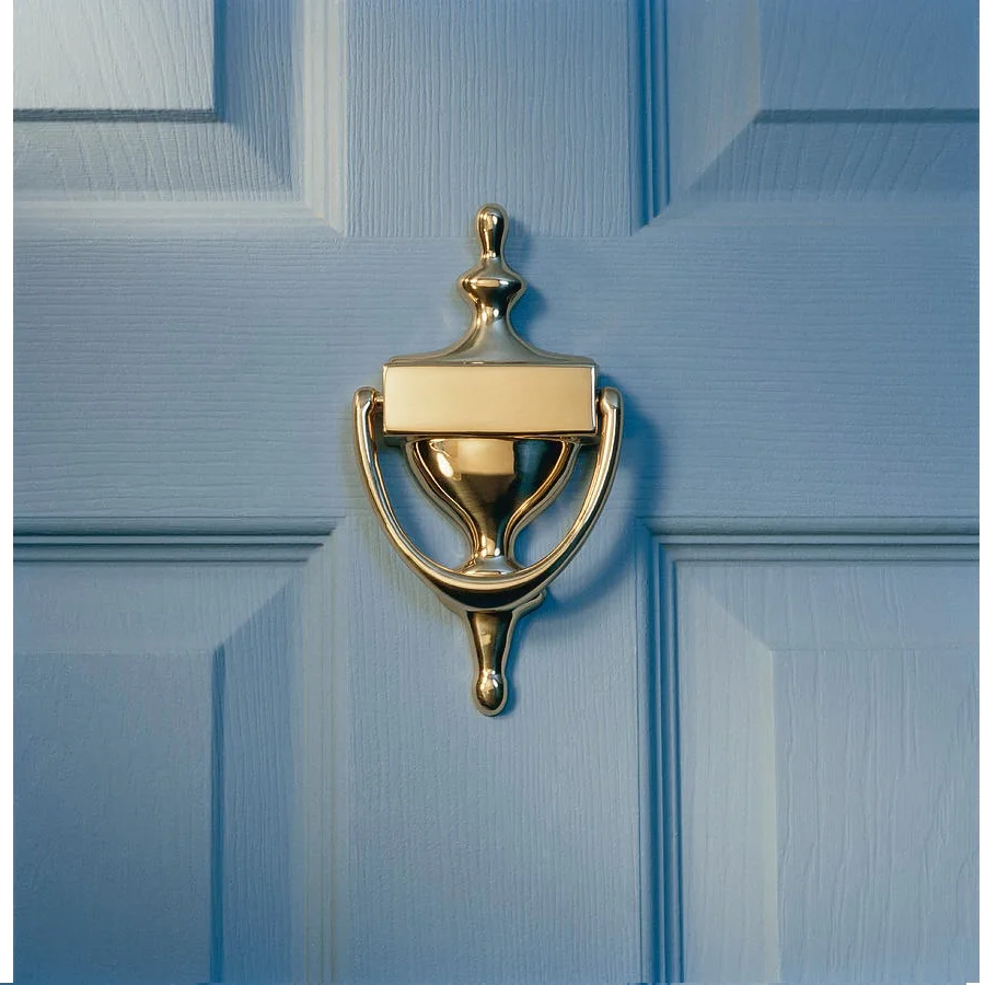 Traditional Polished  Brass Door Knocker Antique Finish, Modern and Durable Home, Office, Hotel, Main Gate Traditional Knocker