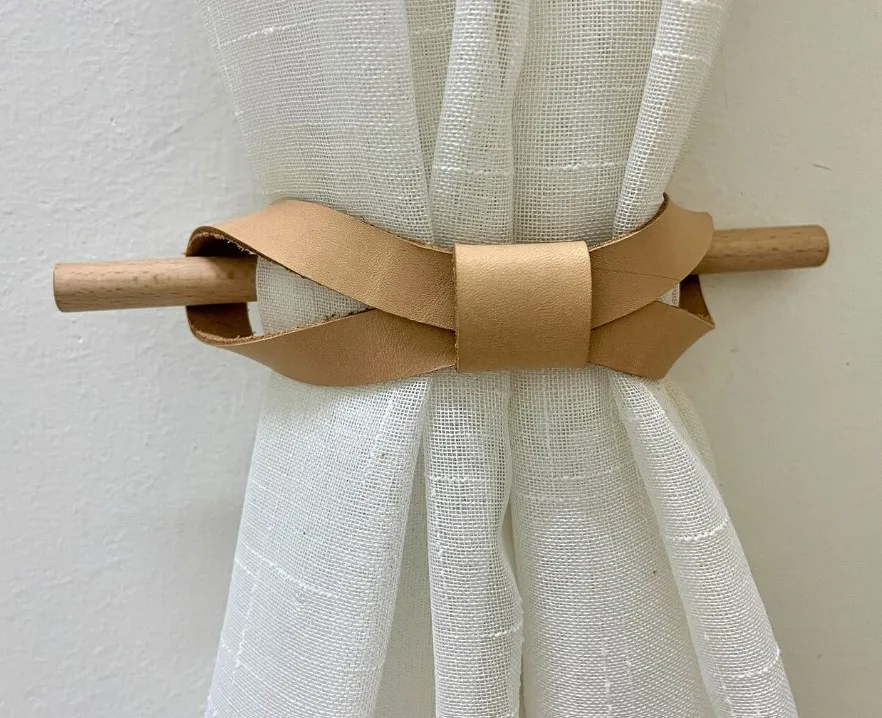 Handmade Leather Tieback , Curtain Tieback