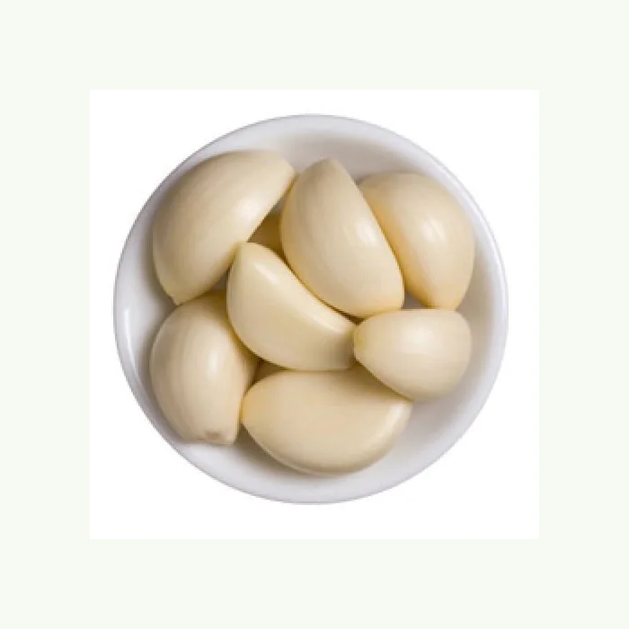 Cut peeled white vegetables segments cloves iqf frozen minced garlic