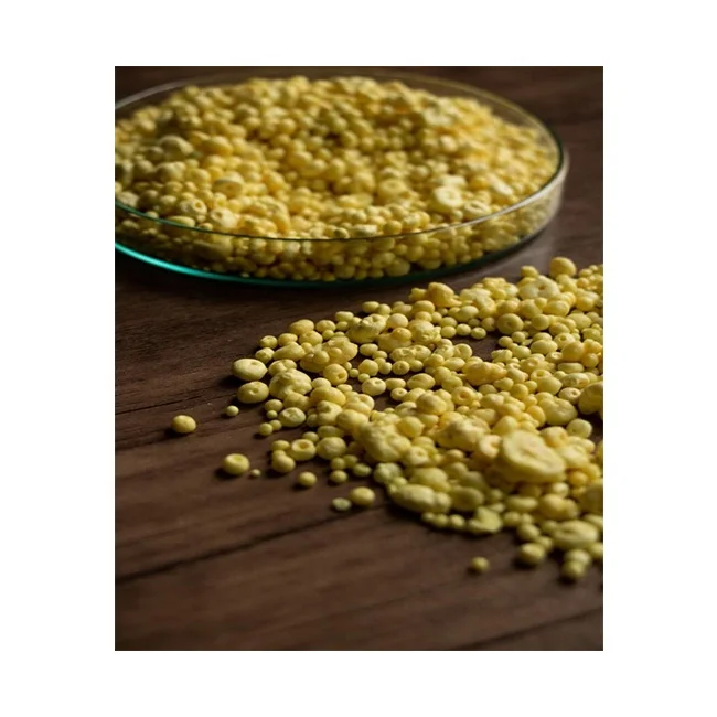 GRANULAR SULPHUR 99.95 sulfur granules sulfur in break bulk for sulfuric acid manufacturing