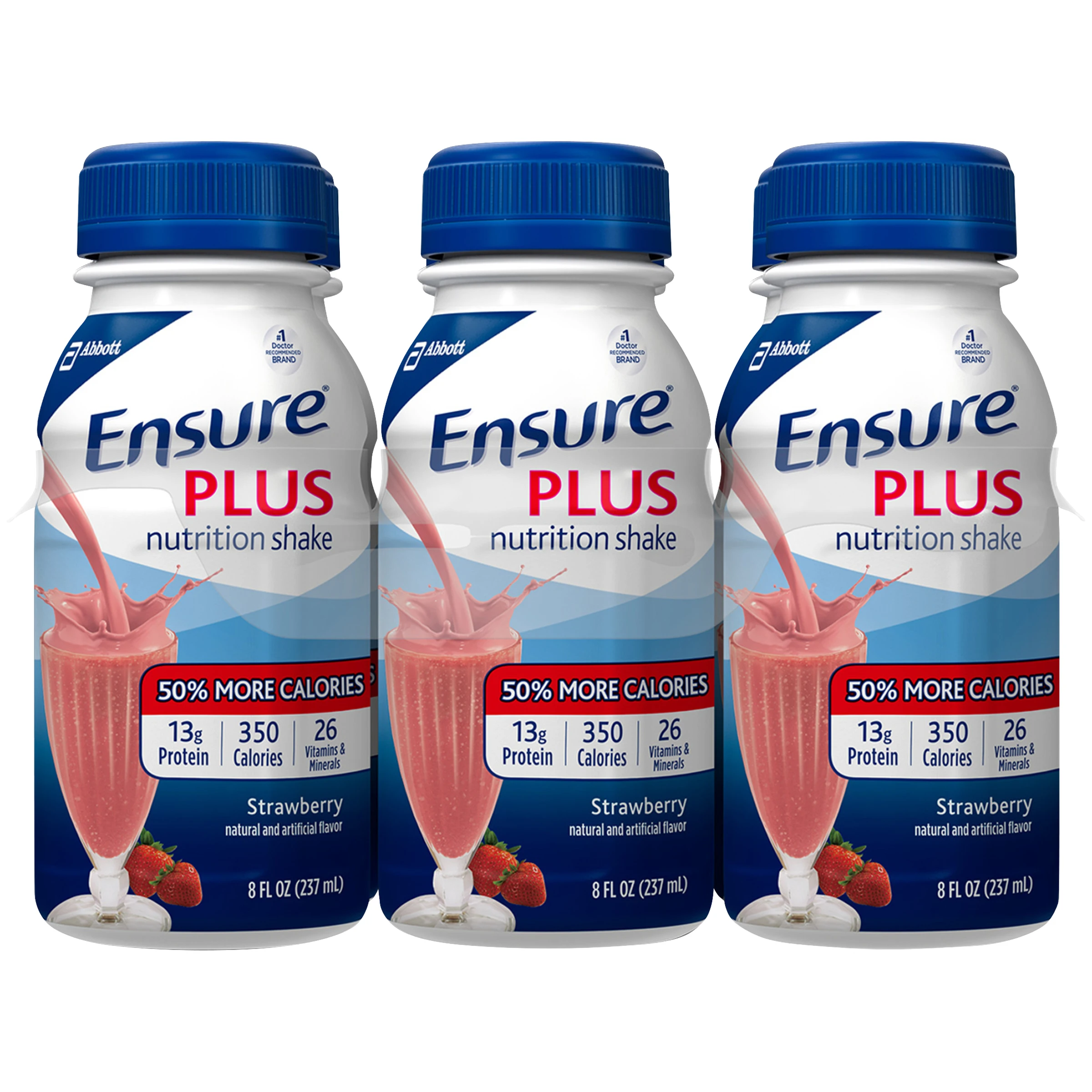 Ensure Plus Shake, Strawberries & Cream, 6 - 8 Fl oz (237 Ml)