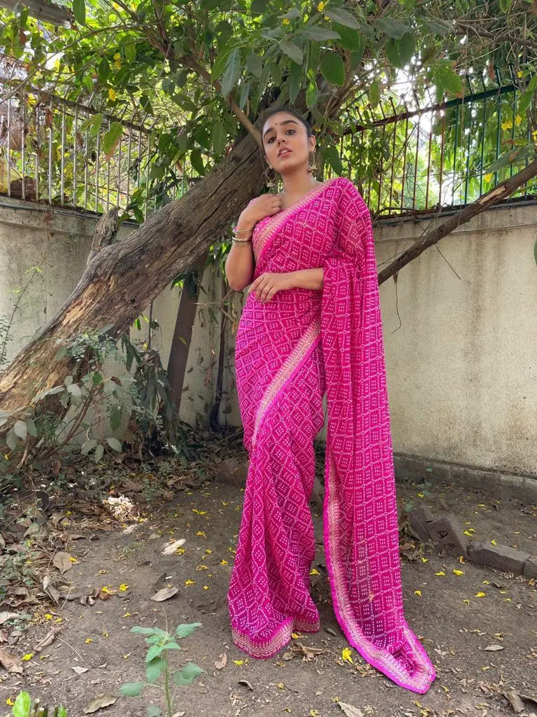 Top Selling High Quality Indian Saree Latest Design Georgette Fabric Heavy Embroidery Work Comfortable Stylish Weddings Parties