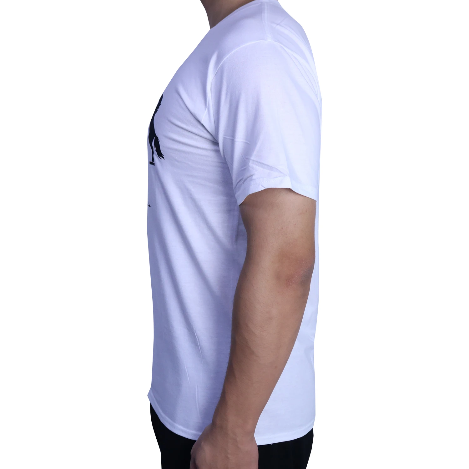 High Quality Customization Logo Design Cotton Polyester Bodybuilding Fashionable Plain Round Neck Men T Shirt