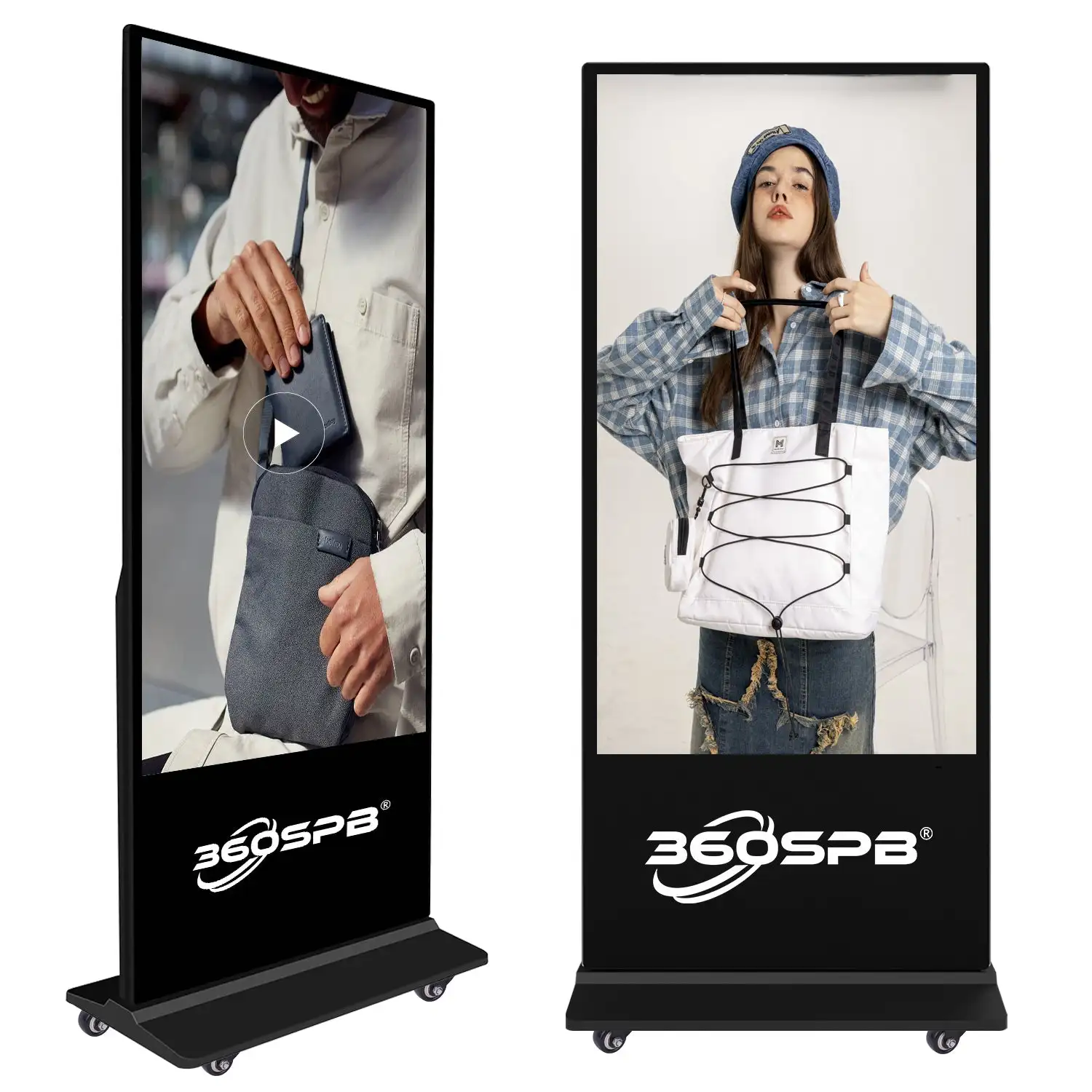 360SPB IFS55A  Indoor Floor Standing Sign 4K High Resolution Display Digital Signage For Restaurant