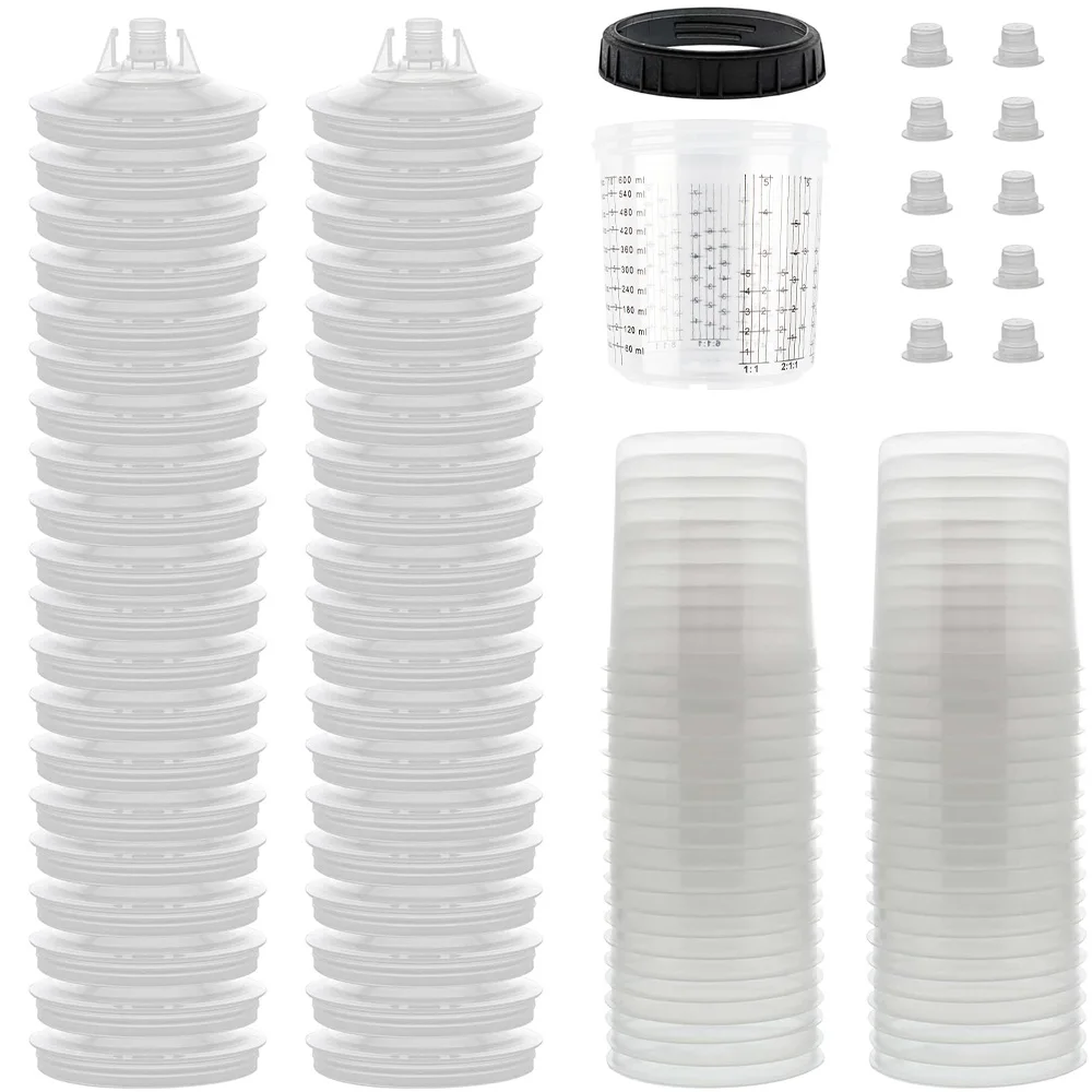 50 Pack 20 Ounce Spray Disposable Scale Paint Mixing Cup Disposable Paint Mixing Cups Ki Spray Scale Pneumatic Tools