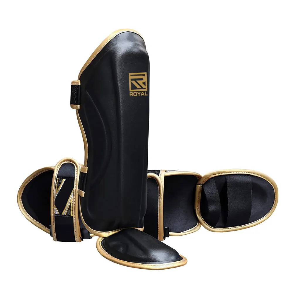 Shin Guards Youth Light Weight Muay Thai Boxing Kickboxing Karate MMA Leather Shin Guard With Custom logo