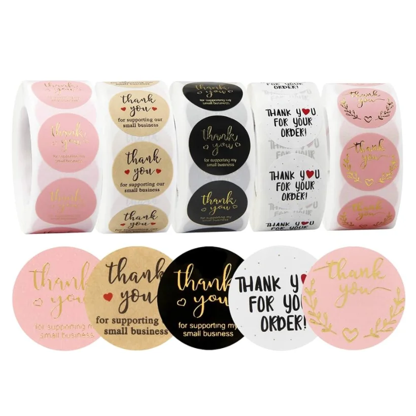 Custom Print Thank You Sticker Sealing Stickers Thank You Label Stickers For Small Business Packing Envelopes Gift Wrap Crafts