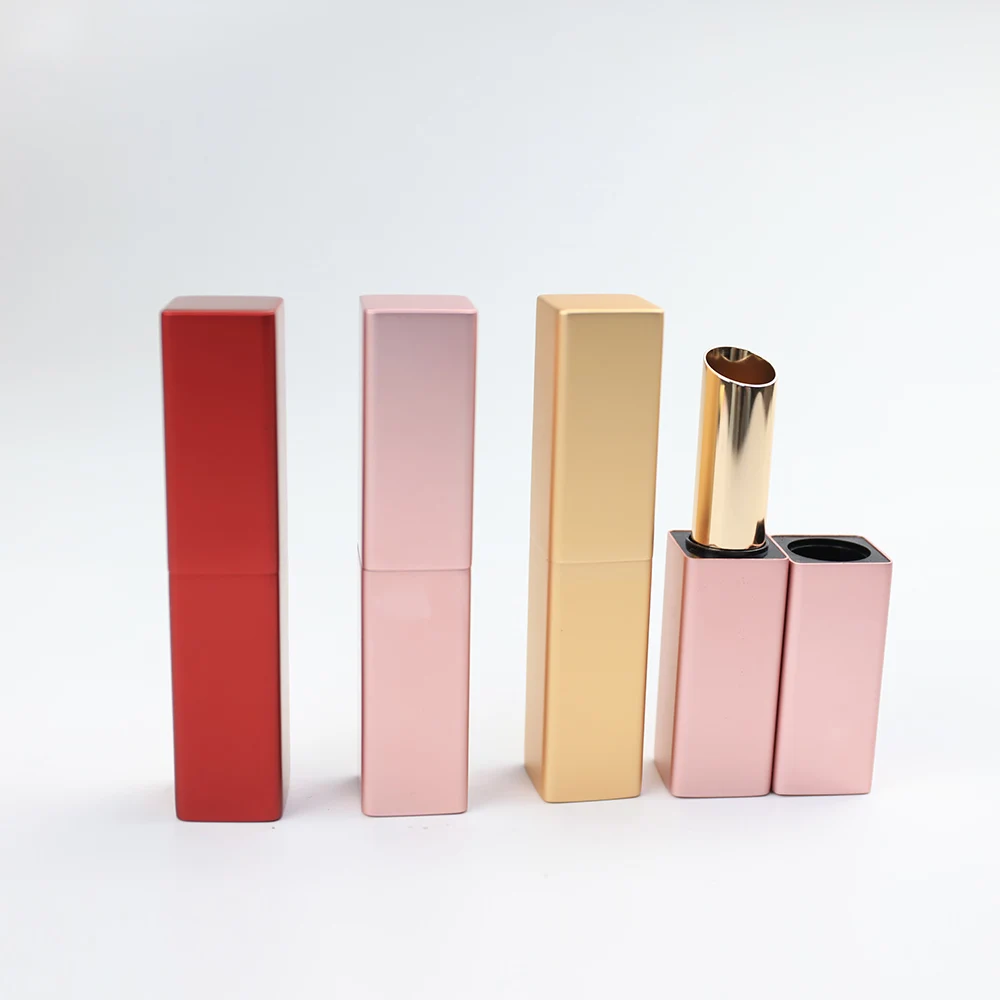 2023 New Clear 3.0g Empty Gold Pink Red Aluminum Lipsticks Tubes  Manufacturer Factory Direct Supply