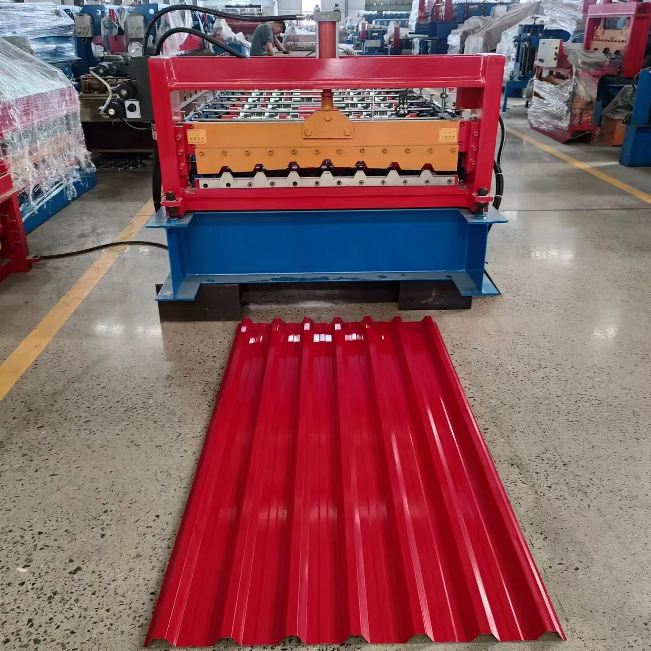 Long span Trapezoidal roofing sheet roll forming machine