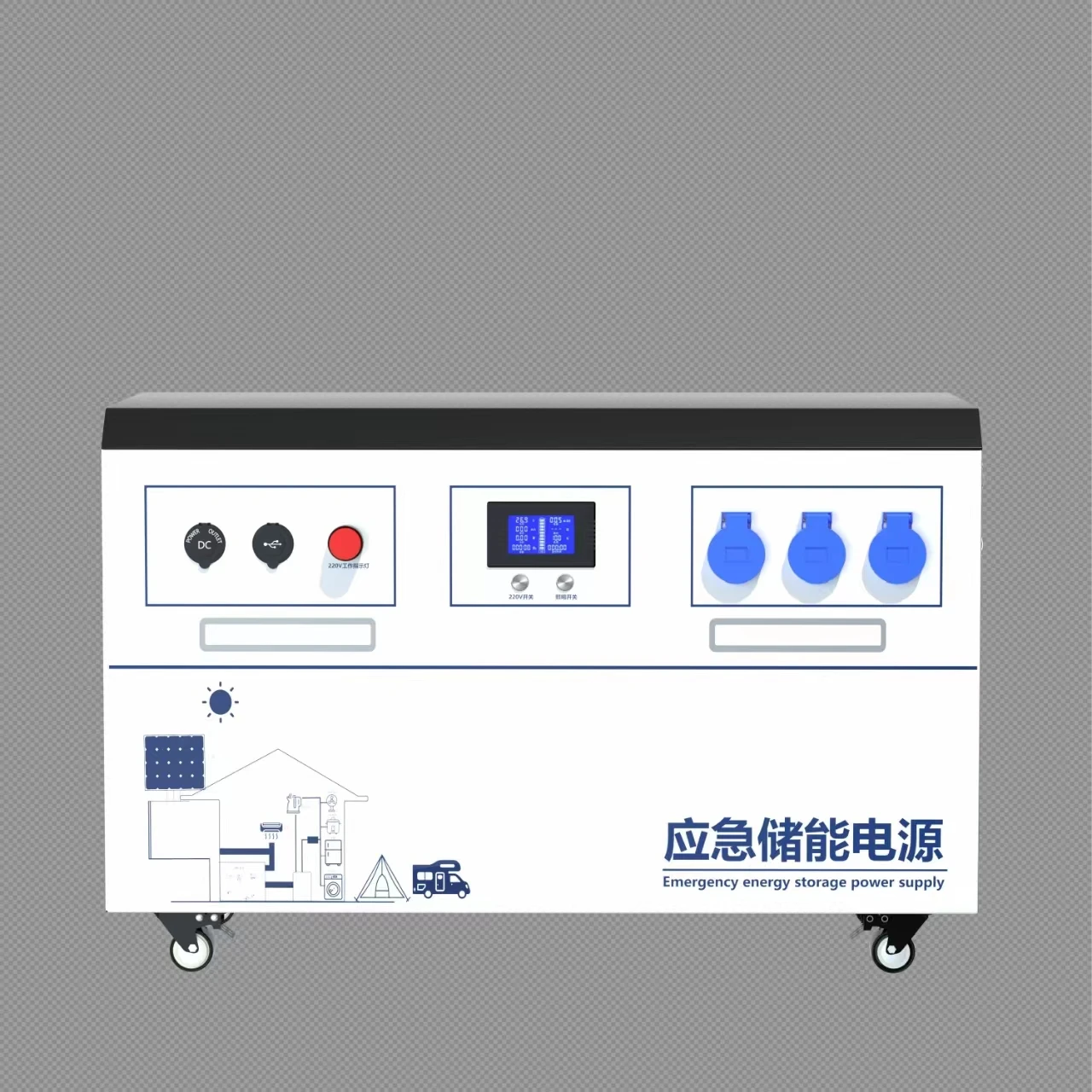 K55 big power station 5kw 10kw 10kwh 15kwh multifunctional rechargeable electric generator portable outdoor solar power station