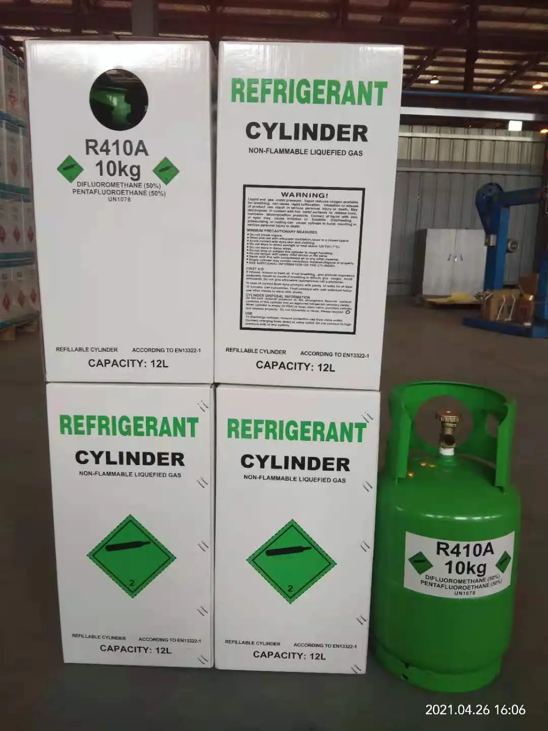 JUFLORON brand R407c 12L CE Reusable cylinders refrigerant gas  with factory price