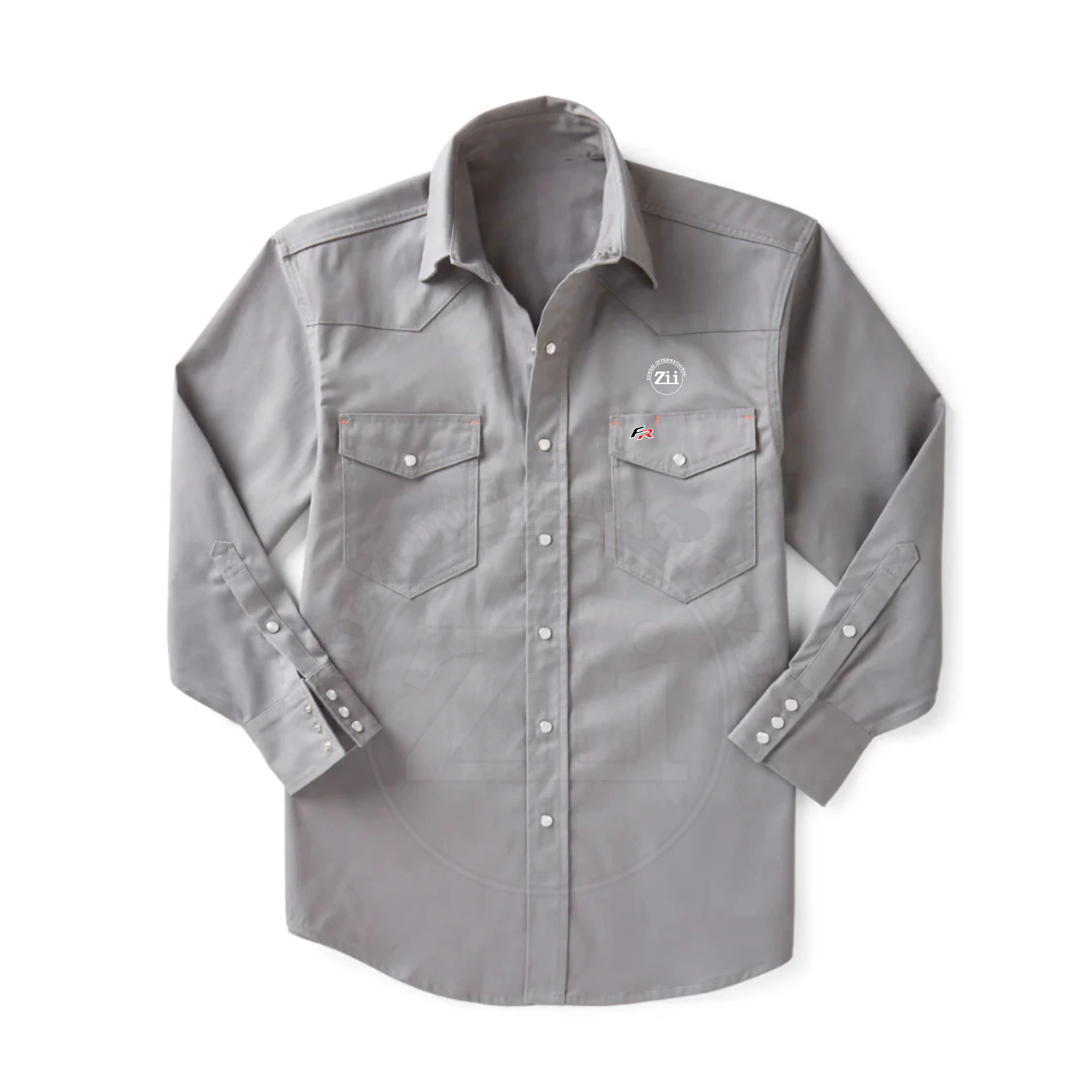 Hotsale Factory Supply NFPA 2112 Pearl Snap Button High Quality Safety Flame Cut Resistant Working Snap Welding Shirts