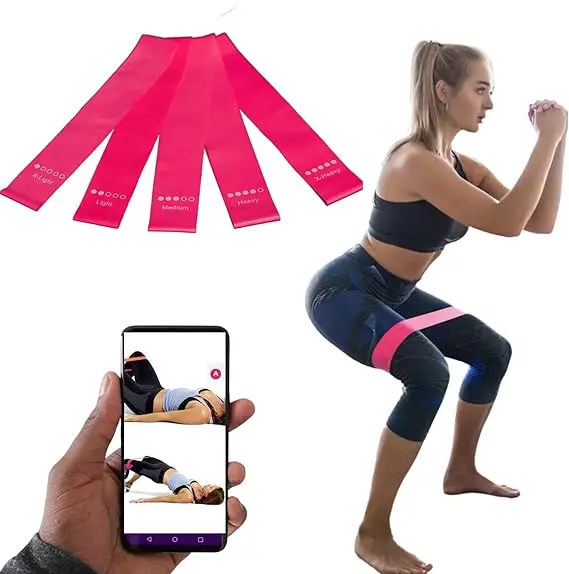 design you own desired logo Hip Resistance Band Set resistance hip bands hip circle band manufacturer  Pakistan