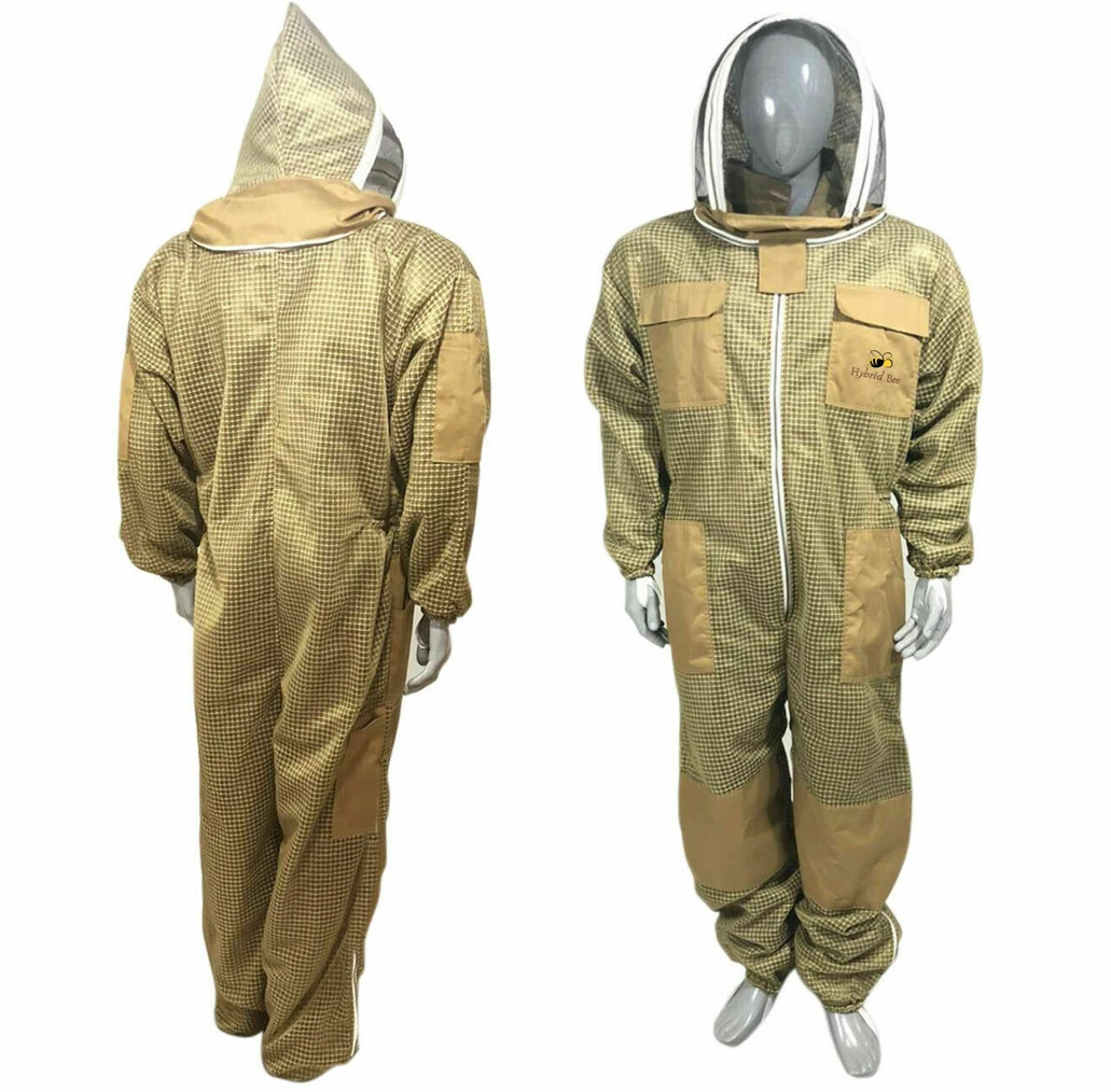 High Quality Luxury Bee Keeper Keeping Harvesting Suit Clothing with Round Hat-Veil Combo Apiculture Beekeeping Equipment