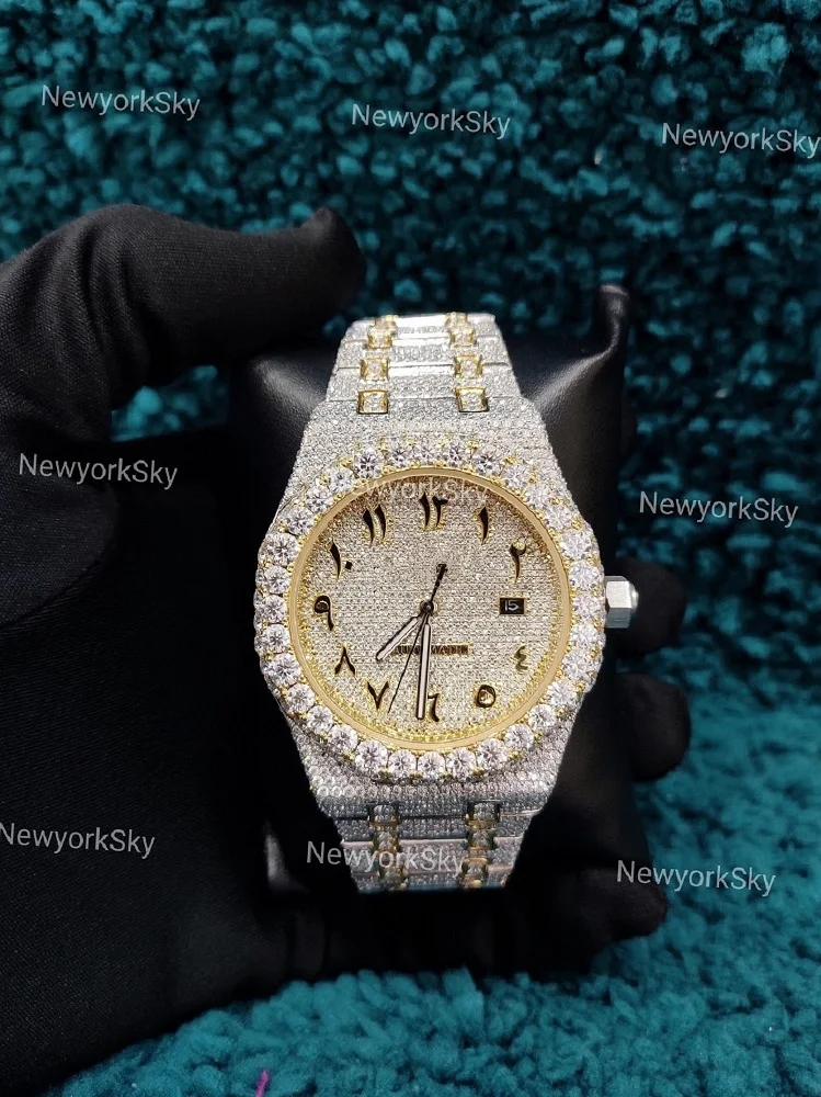Luxury Alibaba 2024 Best Seller Supplier Manufacturer Wholesaler Exporter Good Price Moissanite Vvs Iced Out Watches In India