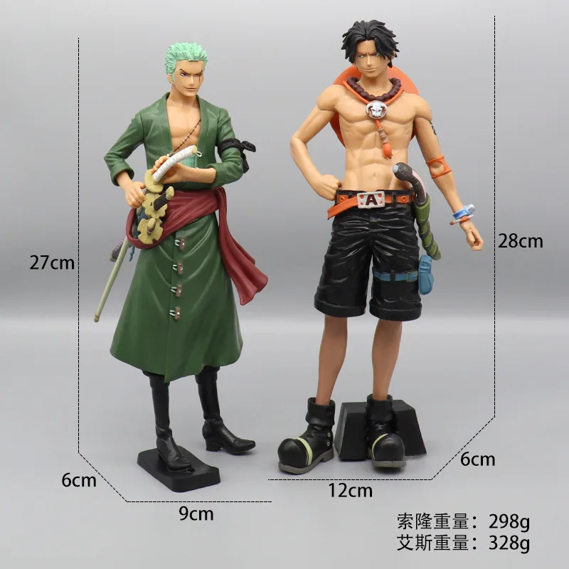 One Piece Grand Assembly Three Swords Style Roronoa Zoro Fire Fist Ace Standing Ace Figure Peripheral Model