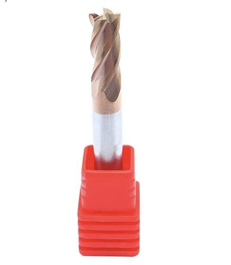 ArK 5pcs 6mm Solid Carbide End Mill 4 Flute CNC Cutter HRC55 TiSiN Coat 8/10mm Shank 50mm Wood Aluminum Customizable