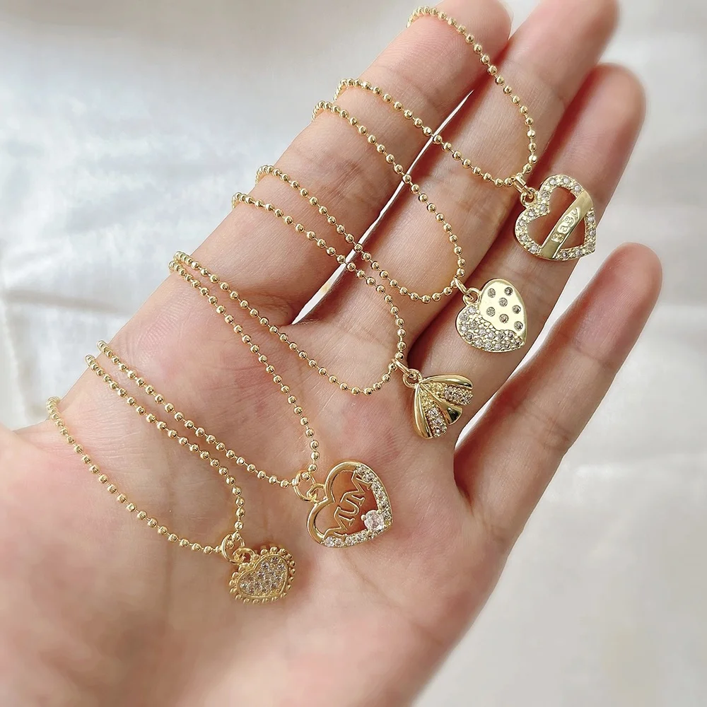 Китайская Новая мода изысканные ювелирные изделия 18k позолоченная Цепочка Сердце ожерелья для женщин