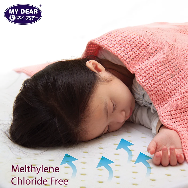 First Quality MY DEAR Anti-Dust Mite Newborn Mattress 7cm Thick Synthetic RubberConstructed with Palm Oil Rubber for Bedroom Use