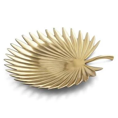 Wholesale High Quality Serving Leaf Shaped Trays Gold Plated For Salad Fruits & Dessert Server Handcrafted For Restaurants Home