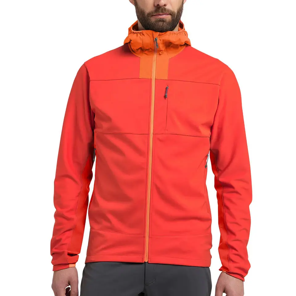 Full Zipper Printed Logo Men Softshell Jacket OEM Manufacturer Sports Windproof Softshell Jacket For Sale