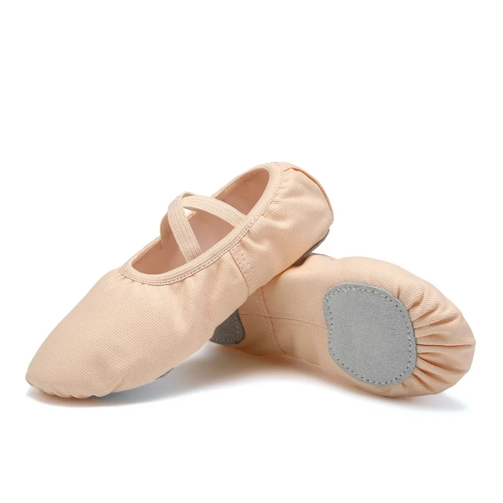 High Quality Ballet Shoes Girls Canvas Flats Ballet Dancing Slippers Dance Shoes For Women Yoga Classic Split-Sole Soft Leather