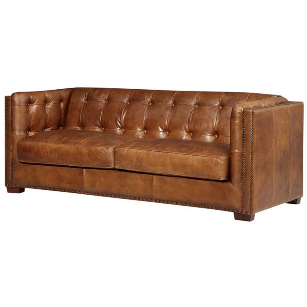 Новый дизайн Chesterfield элегантные диваны с колесами для гостиной оригинальный кожаный диван набор мебели спальни