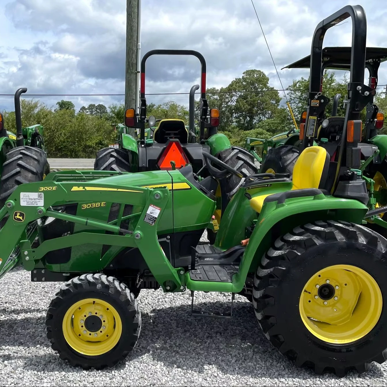 Compact 2023 Johnn Deere 3038E Compact Utility Tractors 4WD E-Hydro tractor loader and graple now on sale