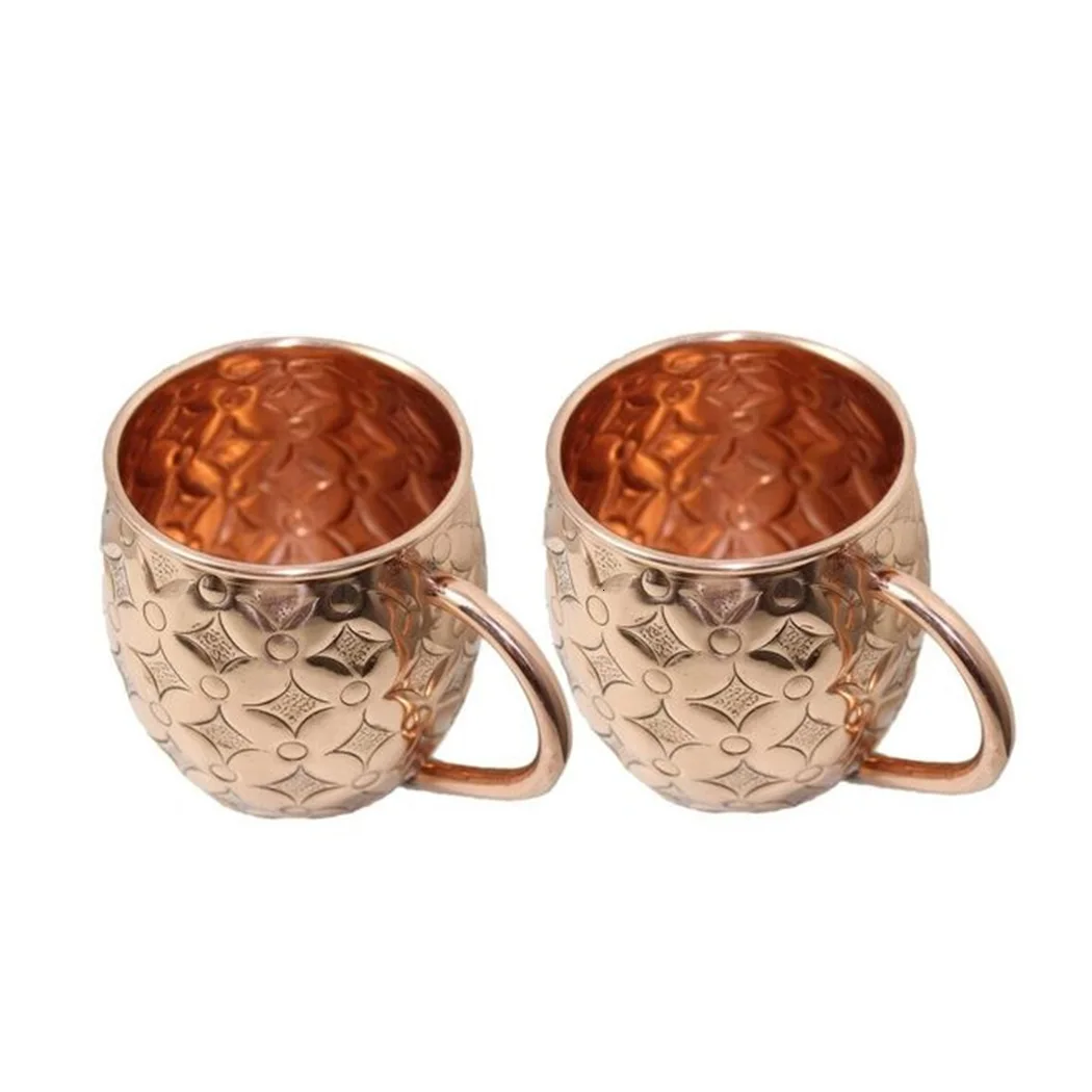 Set Of 2 Designer Mule Mugs For Hotel And Bars Serving Beer And Vine And Other Drinkware Cocktail Moscow Mule Mugs Set