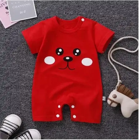 custom made snap button Baby Onesie 100% Cotton Wholesales New Born Baby Clothes unisex  Baby Rompers