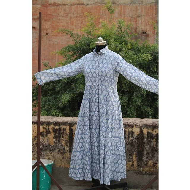 New Arrival Tunic Top Long Dress Ethnic Cotton Long Kurti For Women