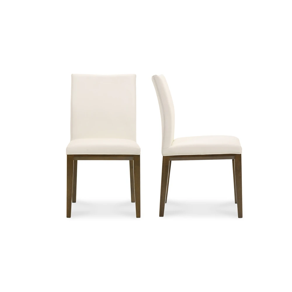 White Leather Dining Chairs Living Room Furniture Office Chairs With Leather Seat And Metal Frame Living Room Chairs Home Decor