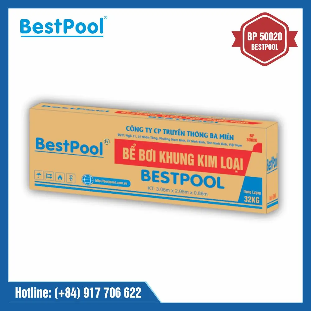 Metal Frame Structure BESTPOOL Large Outdoor Rectangle Mini Swimming Pool BP50020 For Various Occasions