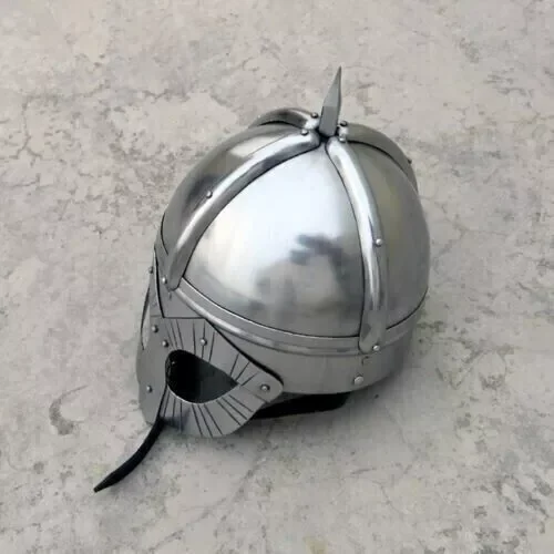 Medieval Viking Helmet Face Cover Armor Authentic Norse Warrior Helmet Handmade Replica for Reenactment Cosplay