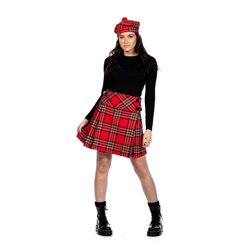 High Quality Musical Instruments Women Tartan Utility Kilts OEM Customized Logo Women Tartan Utility Kilts  By Madrid Sports
