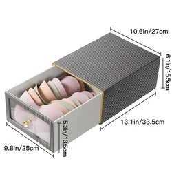 Fabric Foldable Closet Organizers and Storage Boxes Storing Clothes drawer storage box 3 Pack Sock leather Underwear Organizer
