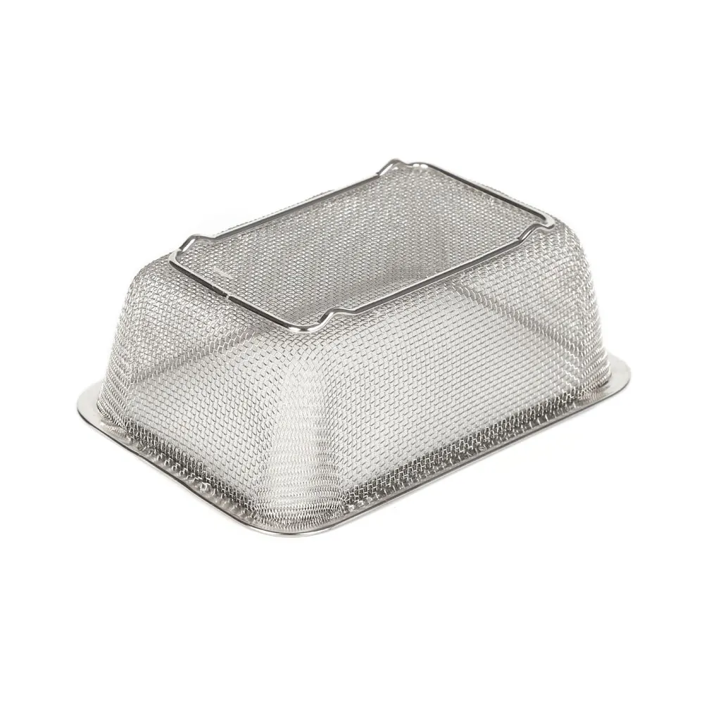 Kitchen Stainless Steel Accessories Fine Mesh Strainer Basket Rectangle Square Colander For Filtering Straining Draining Rinsing