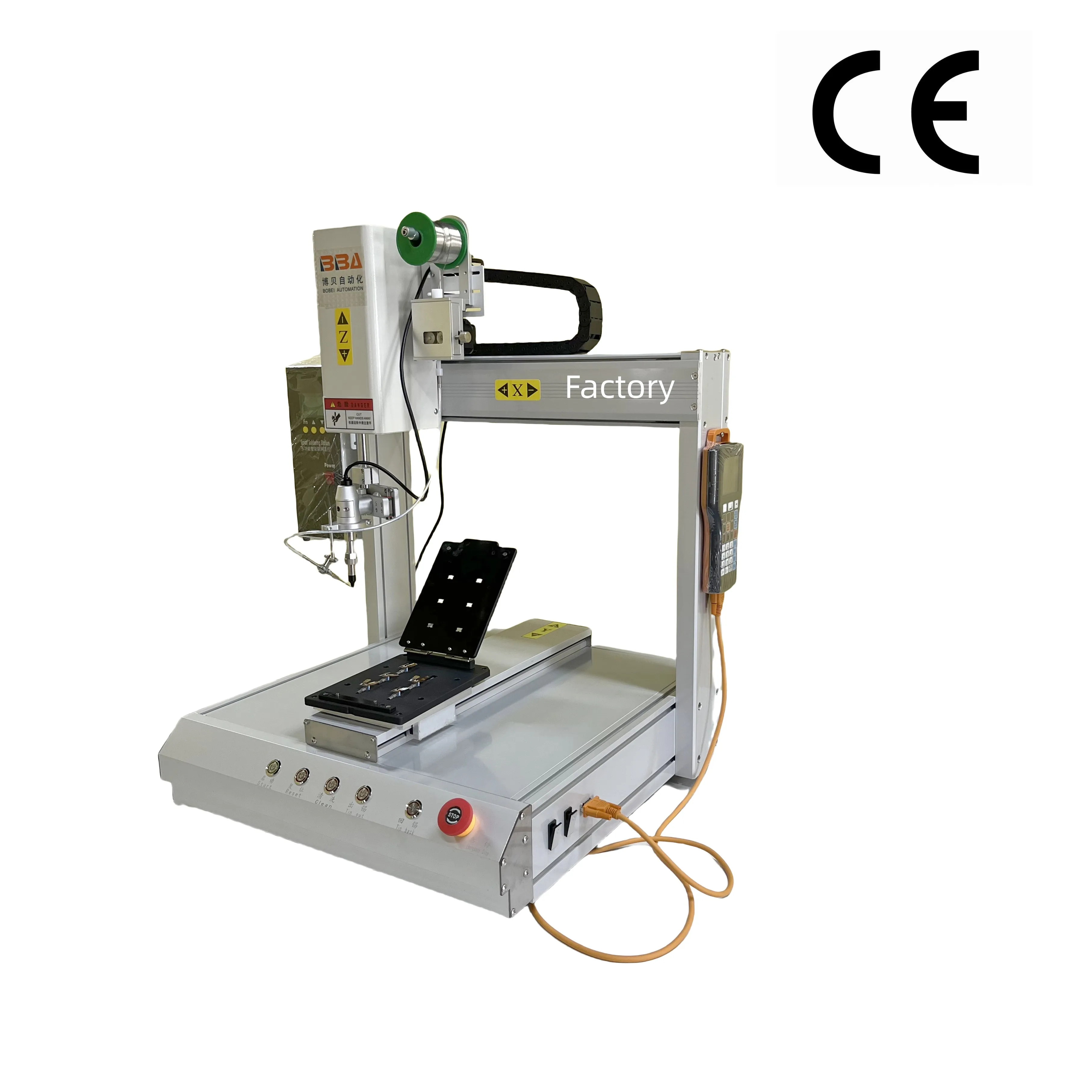 BBA dual working platform welding equipment automatic soldering machine double iron head soldering system PCB soldering robot