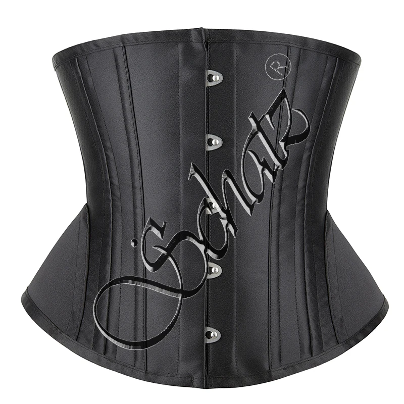 Plus Size Gothic Steam Punk Corselet Women Front 5 Busk Closure Underbust Corset Hourglass Shaper 24 Robs Fashion Style XS Size