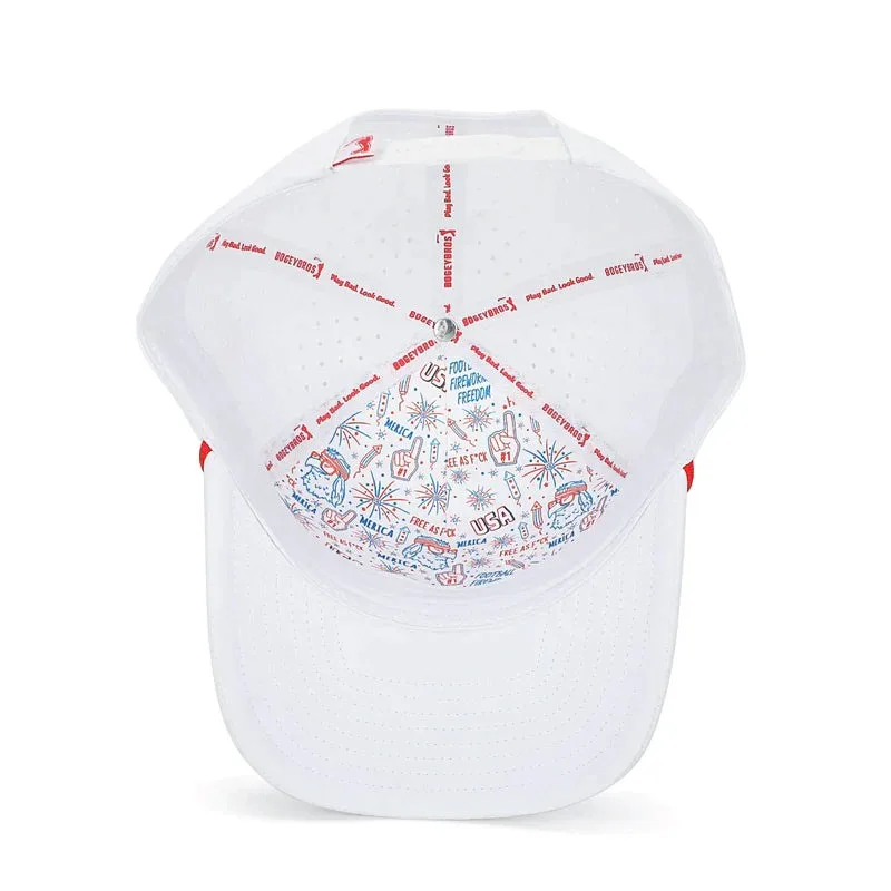 USA Eagle Golf Hat Custom Logo 5-Panel Baseball Cap Polyester Mesh Waterproof Performance Sporty Fashionable Multi-Color Design