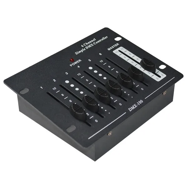 Factory Direct Supply 6 Channel Manual Switch Simple DMX DJ Controller with 3Pin female DMX connector
