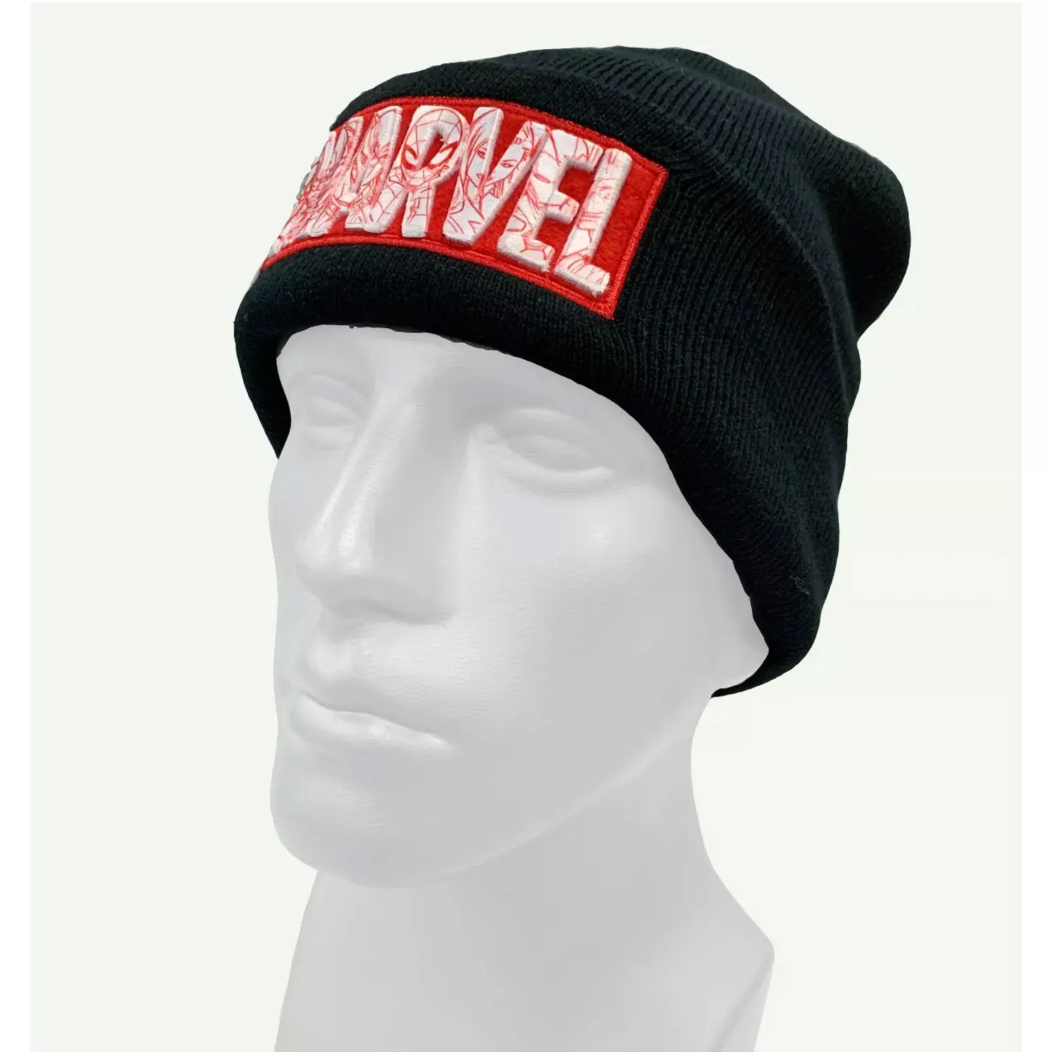 knitted beanie custom jacquard cuffed beanie hats leather patch custom beanie