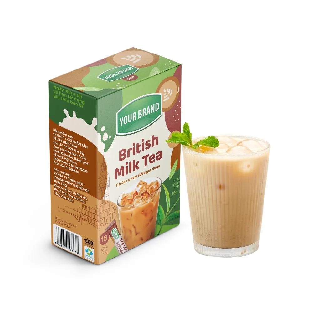Factory Wholesale Instant Milk Tea Powder Made With Real Tea Leaves Organic Tea Plastic Bags