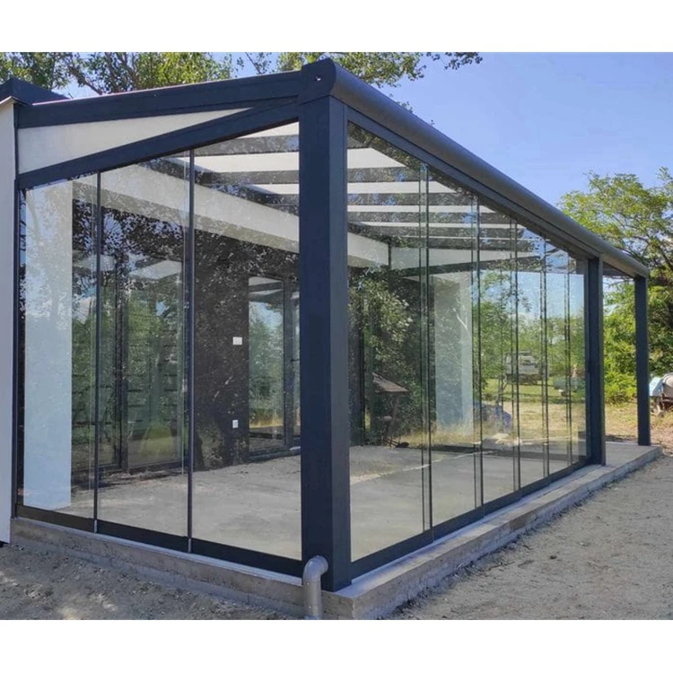 Garden house Prefabricated Metal Frame Sunroom Garden Glass Veranda Outdoor Terrassendach